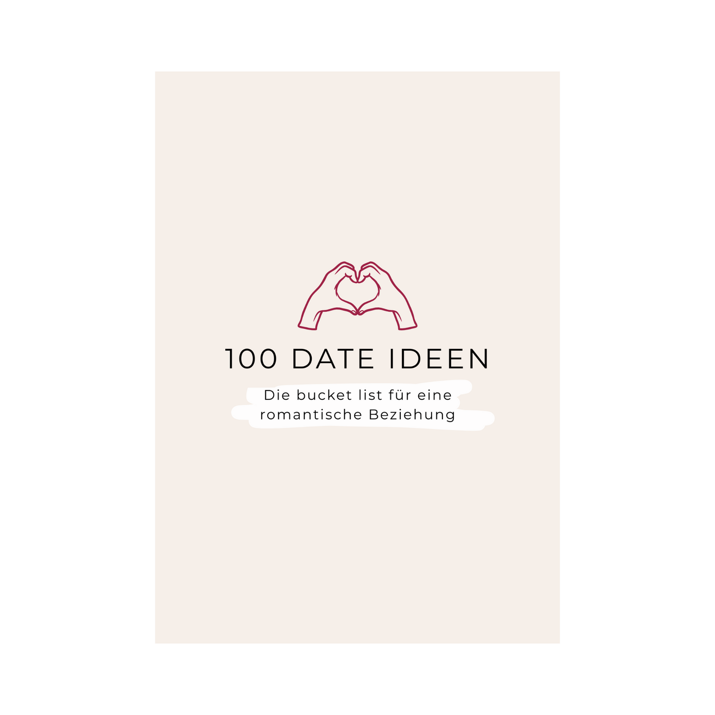 100 Date Ideen E-Book